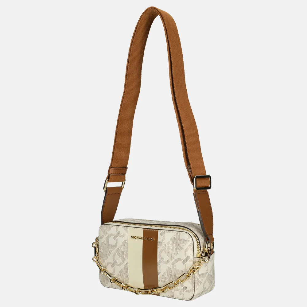 Michael Kors Jetset camerabag crossbody tas vanilla/luggage 019775Ecru